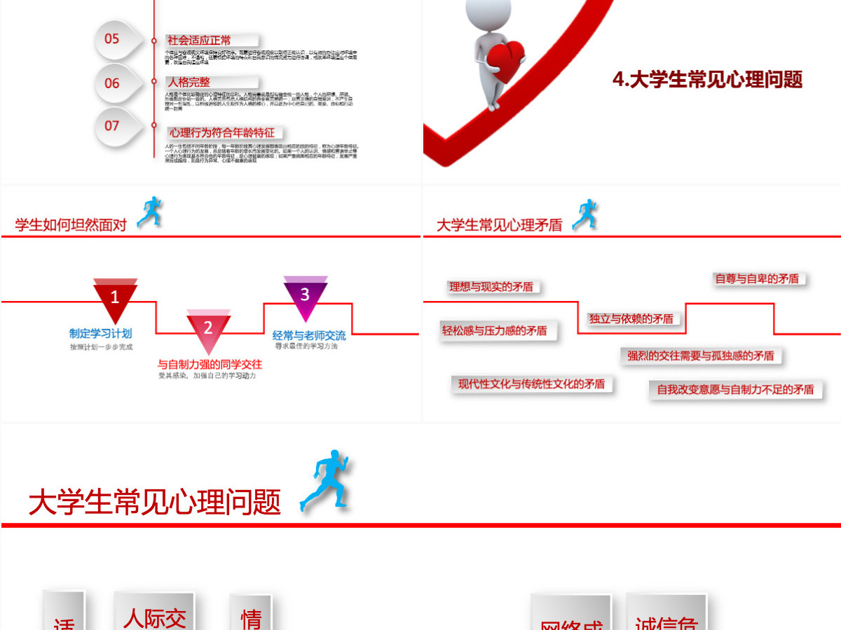 简约红色大学生心理健康教育PPT课件 简约红色大学生心理健康教育PPT课件