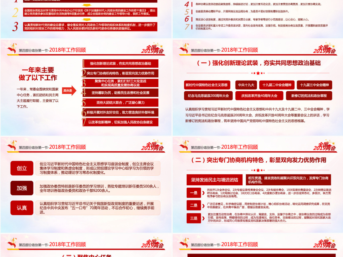 原创中国风2019两会政协政府工作报告ppt-版权可商用 原创中国风2019两会政协政府工作报告ppt-版权可商用