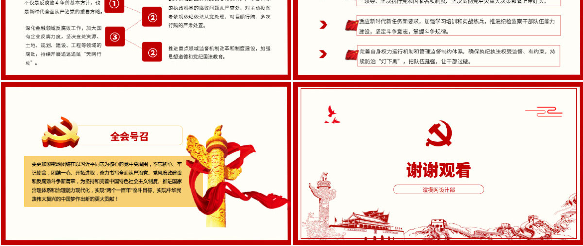 解读十九届中央纪委四次全会公报党课PPT
