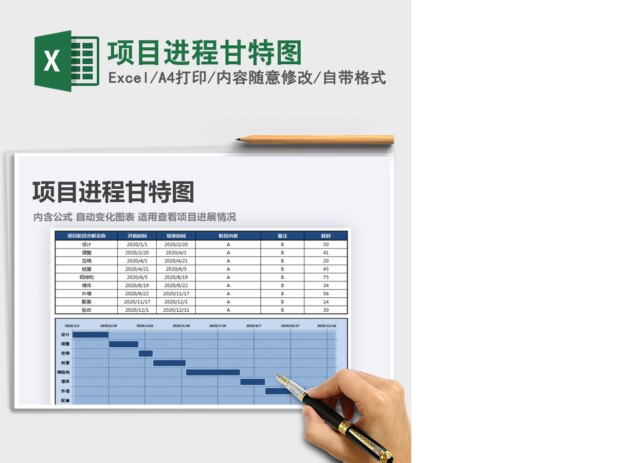 2021年项目进程甘特图 2021年项目进程甘特图
