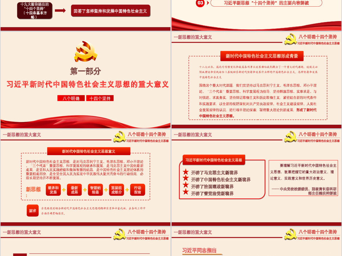 八个明确和十四个坚持学习解读专题党课ppt课件 八个明确和十四个坚持学习解读专题党课ppt课件