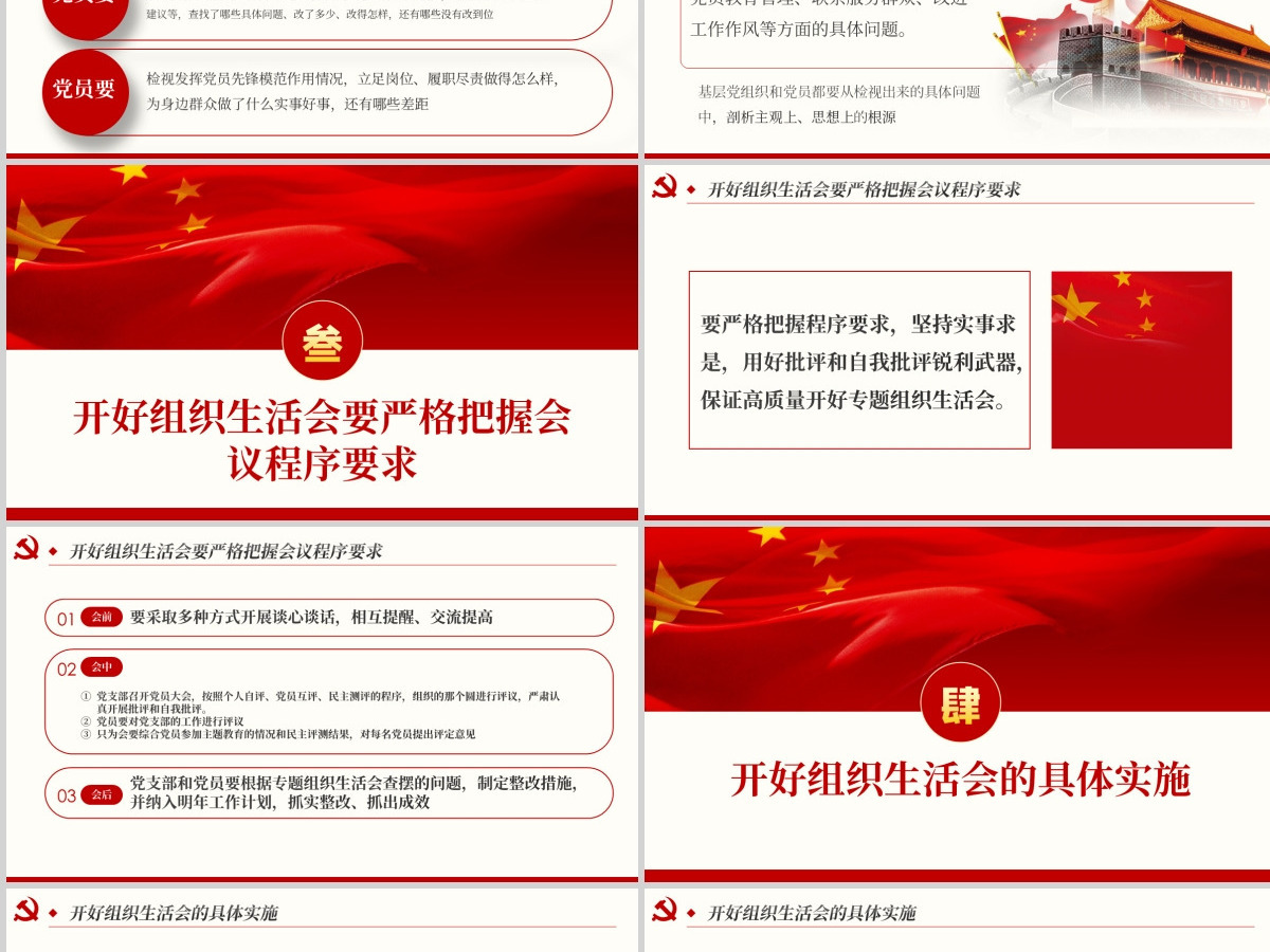 原创如何召开专题组织生活会与开展民主评议党员PPT--含讲稿