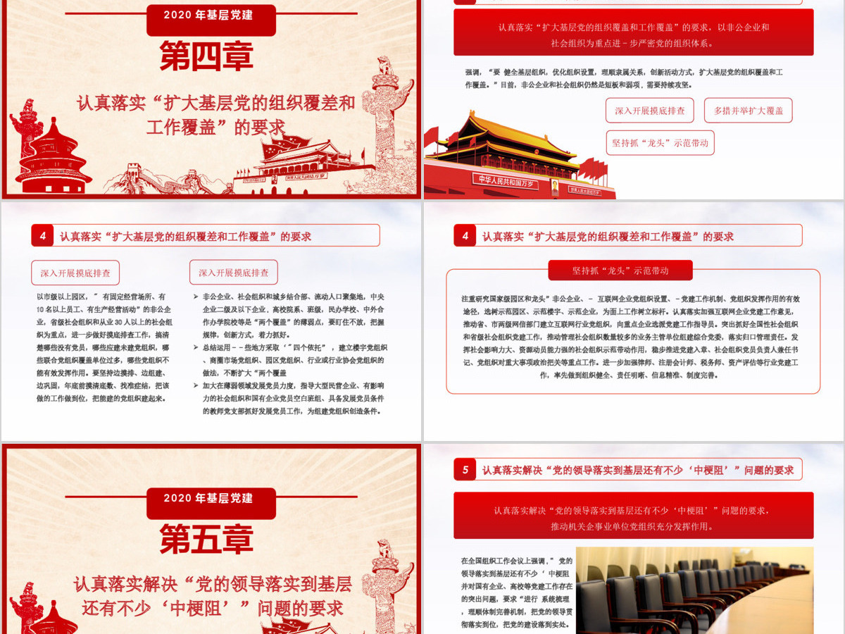 2020年基层党建增强基层党组织政治功能和组织力PPT模板 2020年基层党建增强基层党组织政治功能和组织力PPT模板