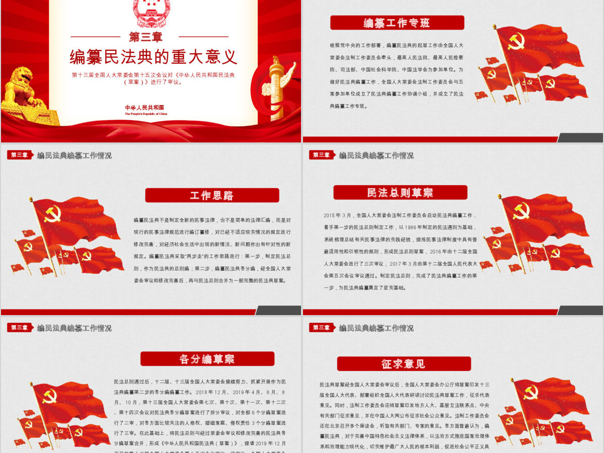 中华人民共和国民法典草案解读党课PPT