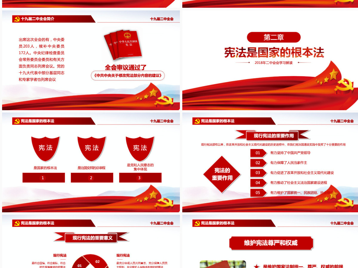 简约实用共产党十九届二中全会宪法修改PPT-含讲稿 简约实用共产党十九届二中全会宪法修改PPT-含讲稿