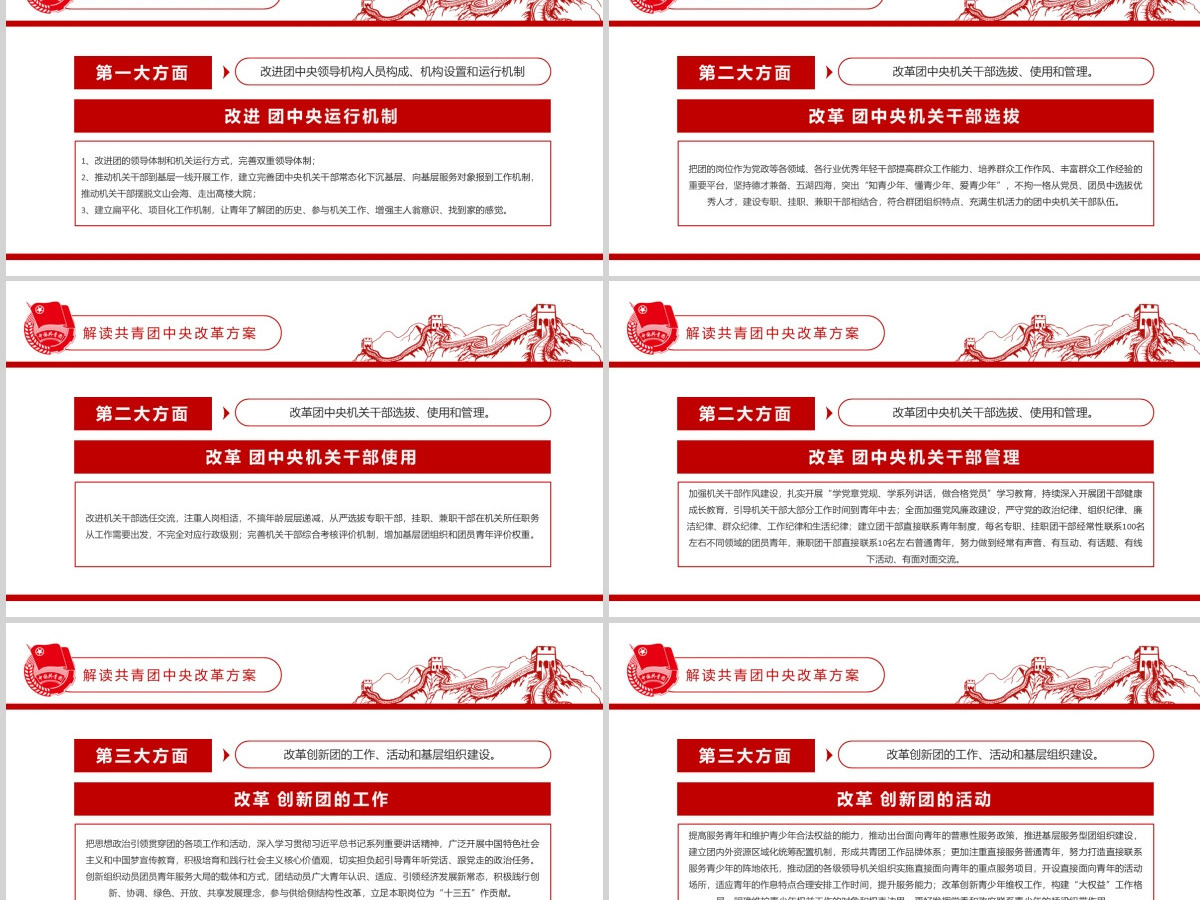 共青团中央改革方案学习教育党课PPT模板 共青团中央改革方案学习教育党课PPT模板