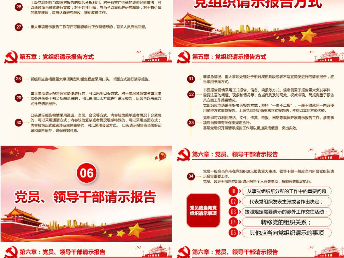 原创中国共产党重大事项请示报告条例解读PPT-版权可商用含讲稿 原创中国共产党重大事项请示报告条例解读PPT-版权可商用含讲稿