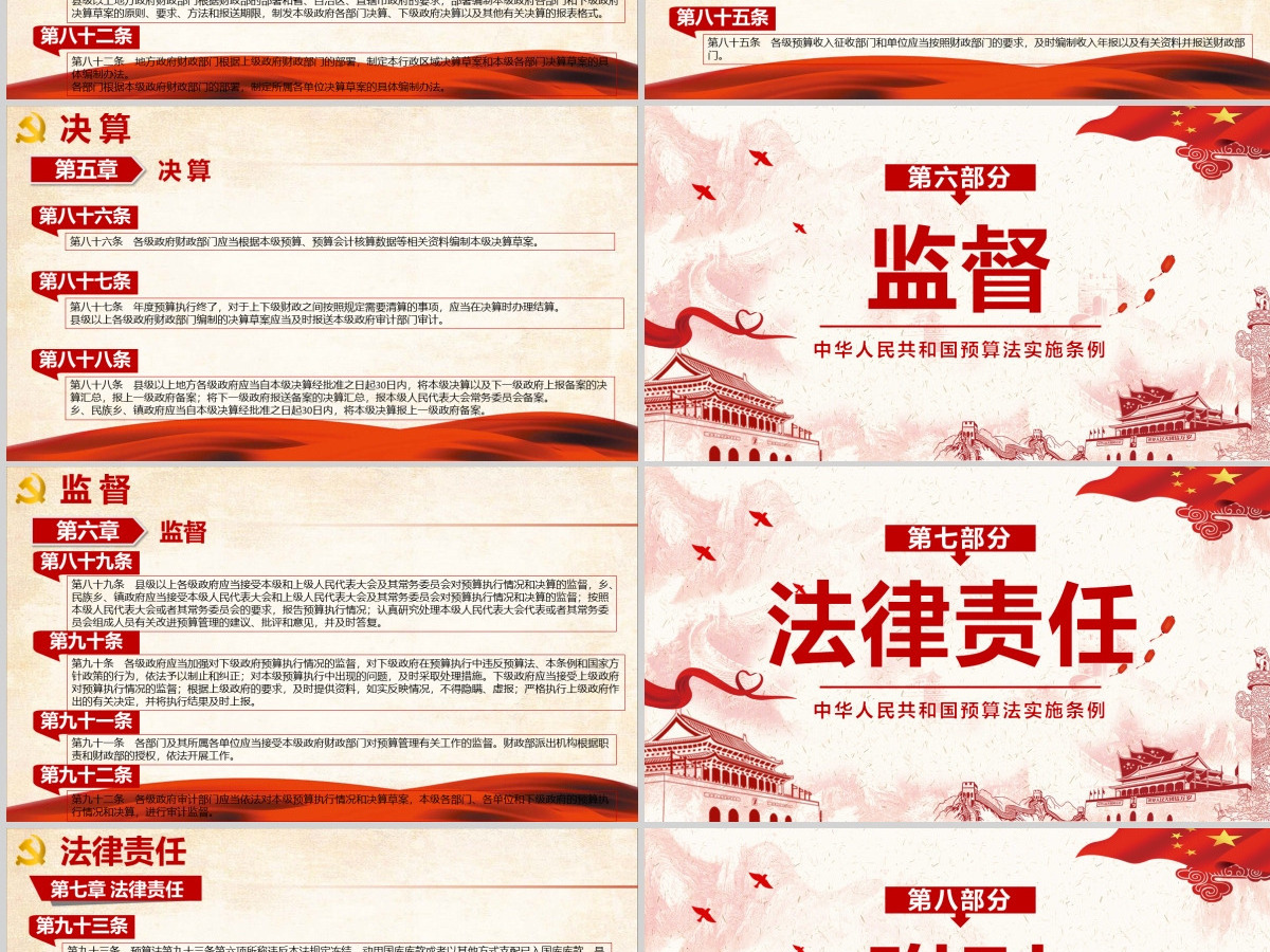学习解读中华人民共和国预算法实施条例PPT模板-含讲稿 学习解读中华人民共和国预算法实施条例PPT模板-含讲稿