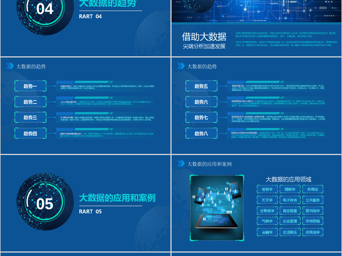 2019大数据商务科技云计算PPT模板 2019大数据商务科技云计算PPT模板