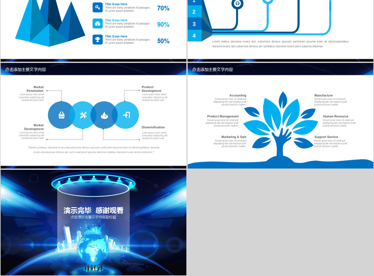 蓝色科技公司简介宣传PPT