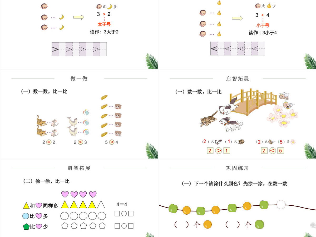 人教版小学一年级数学上册第三课第一课时：1~5的认识和加减法——1~5的认识（含配套教案）课件PPT