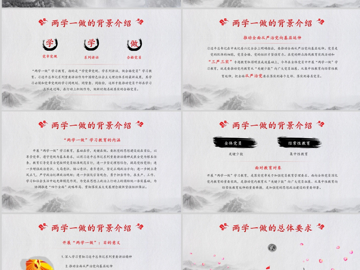 积极推进两学一做常态化制度化PPT模板幻灯片 积极推进两学一做常态化制度化PPT模板幻灯片