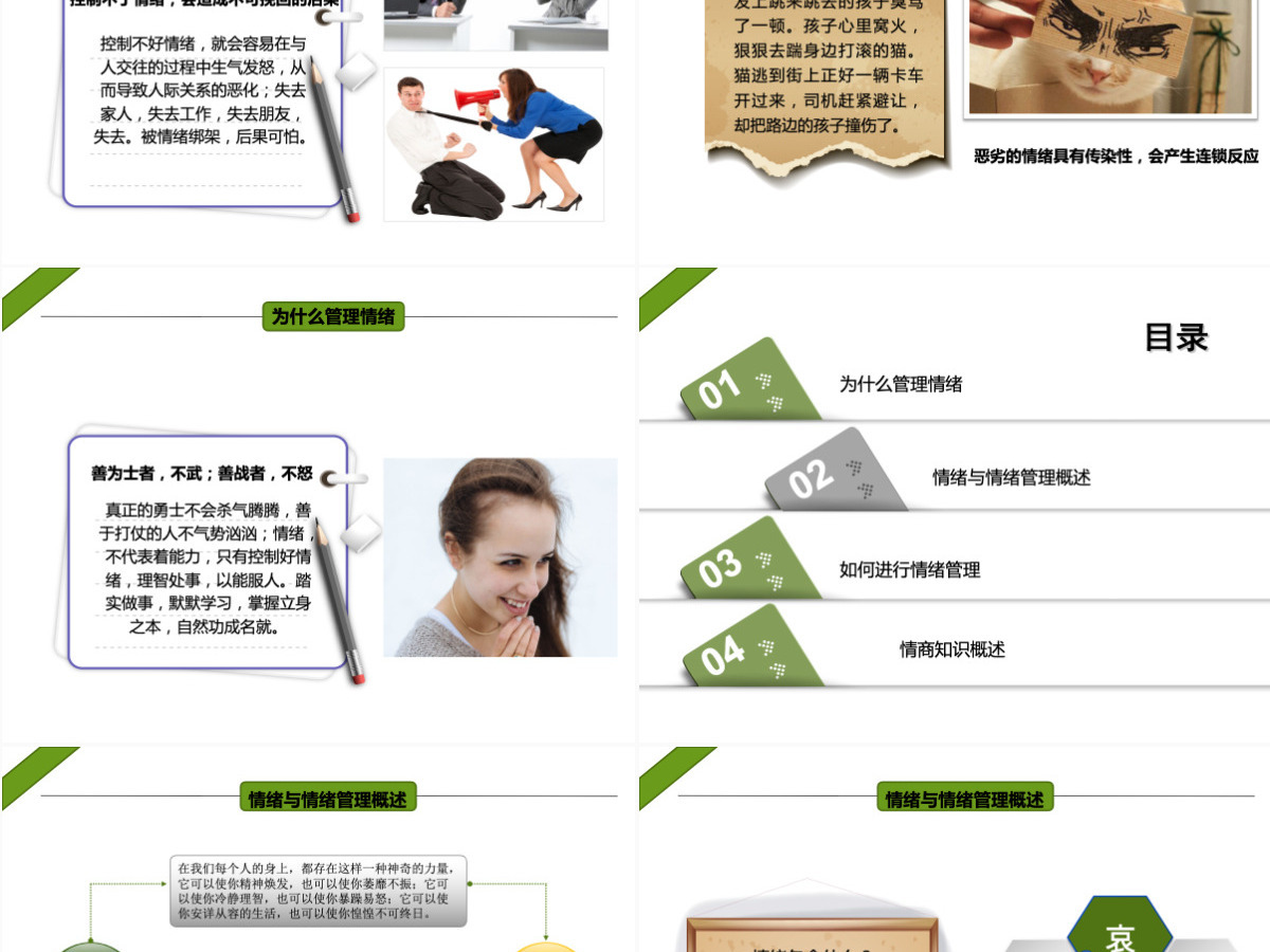清新型情绪管理PPT模板 清新型情绪管理PPT模板