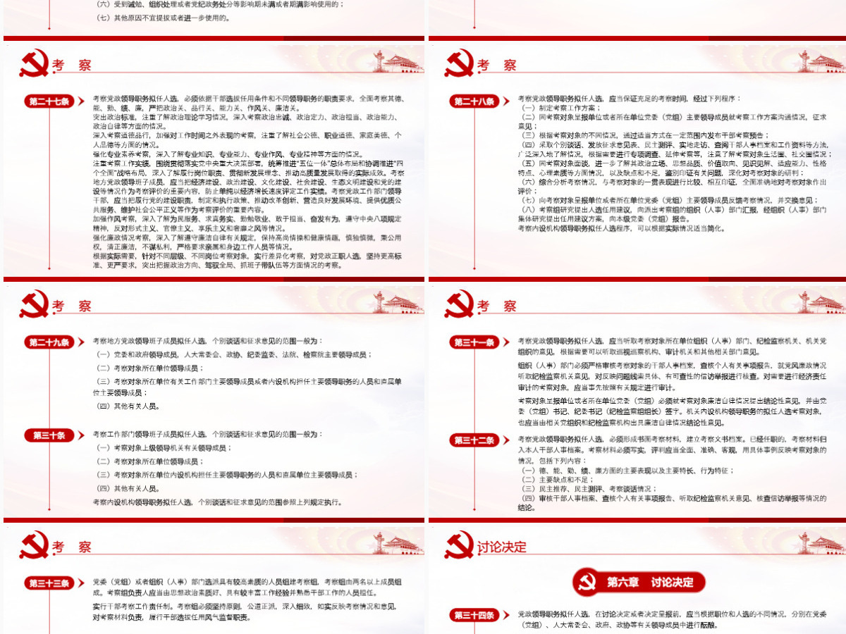 原创学习解读党政领导干部选拔任用工作条例-版权可商用含讲稿 原创学习解读党政领导干部选拔任用工作条例-版权可商用含讲稿