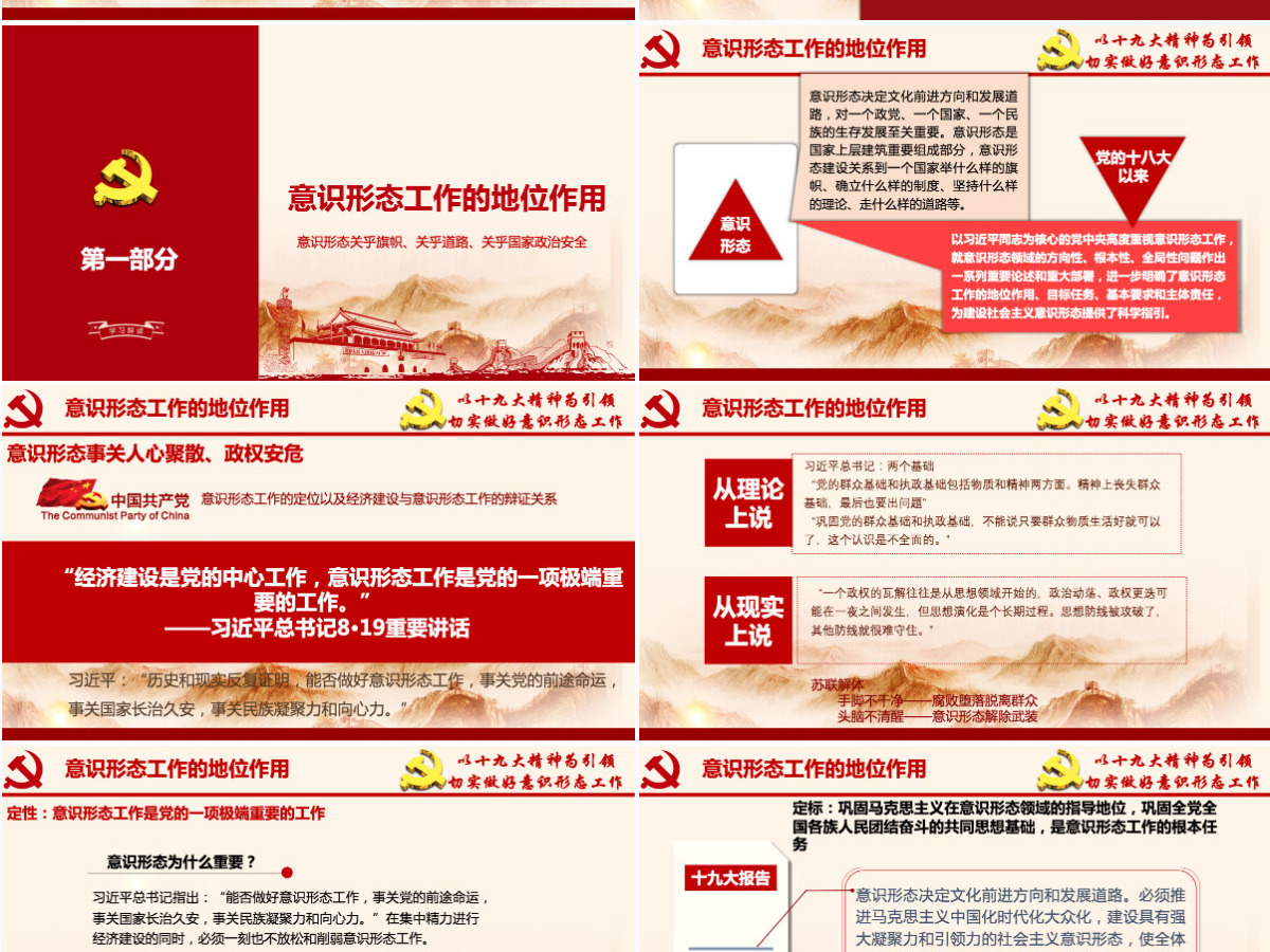 加强党的意识形态工作提升党员干部意识形态能力专题党课ppt课件-含讲稿