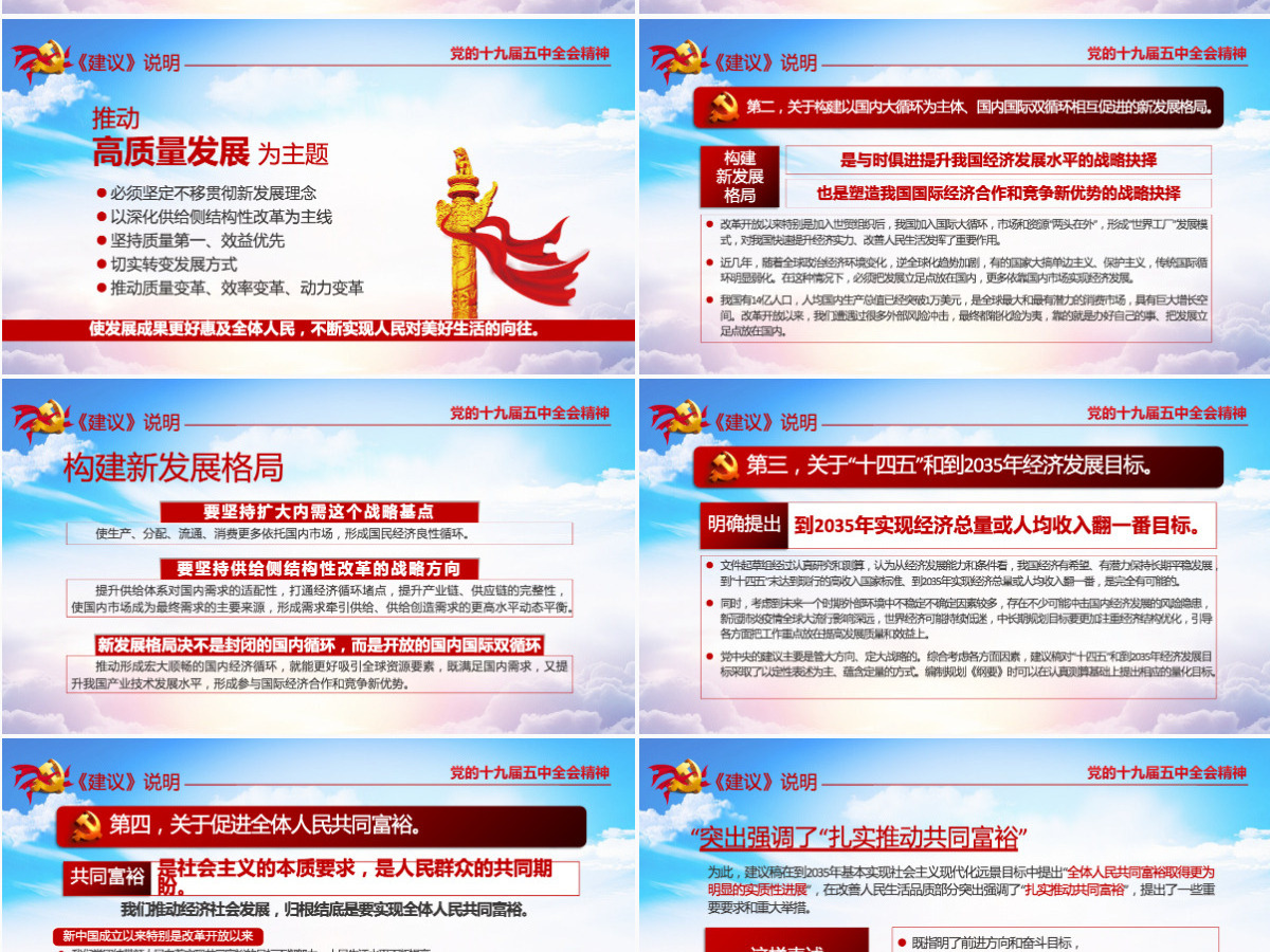 超详细十九届五中全会公报及十四五2035远景目标的建议PPT--含讲稿