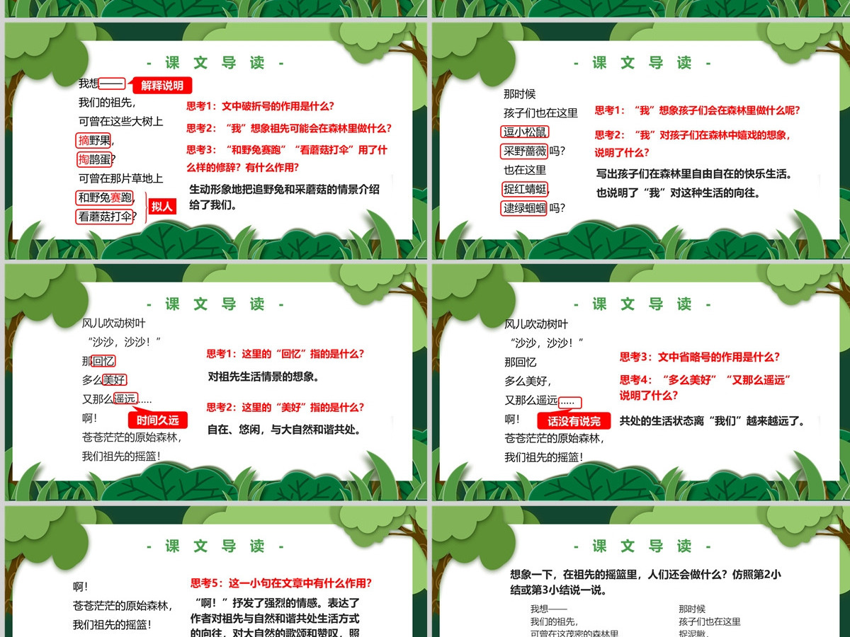 人教版二年级语文下册第二十七课《祖先的摇篮》PPT课件