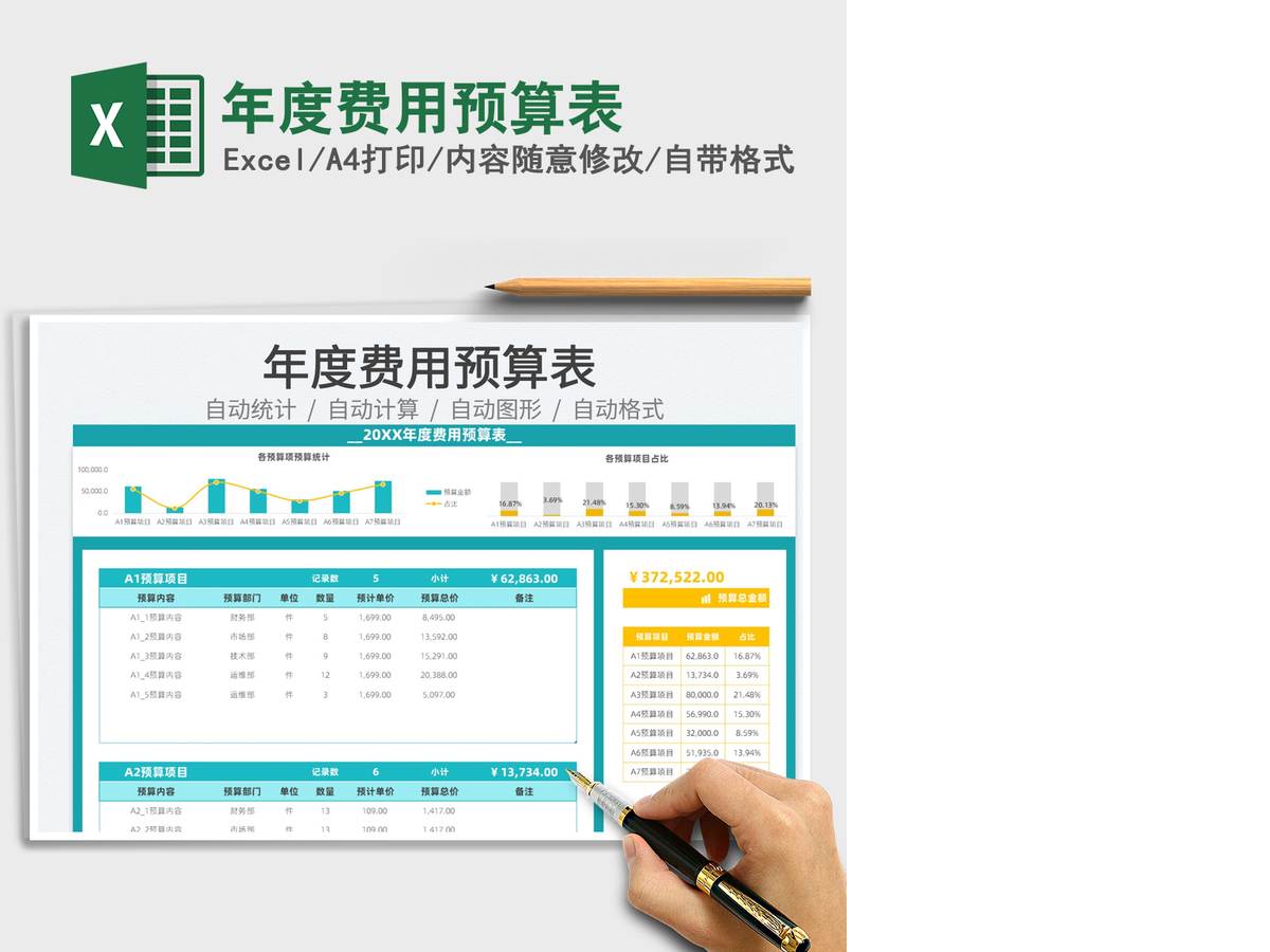 2021年度费用预算表免费下载