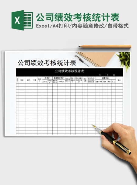 2022年公司绩效考核统计表免费下载 2022年公司绩效考核统计表免费下载