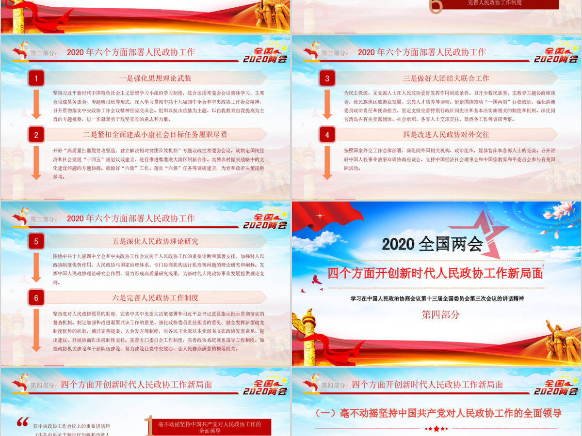 2020全国两会政协十三届三次会议报告党课PPT 2020全国两会政协十三届三次会议报告党课PPT