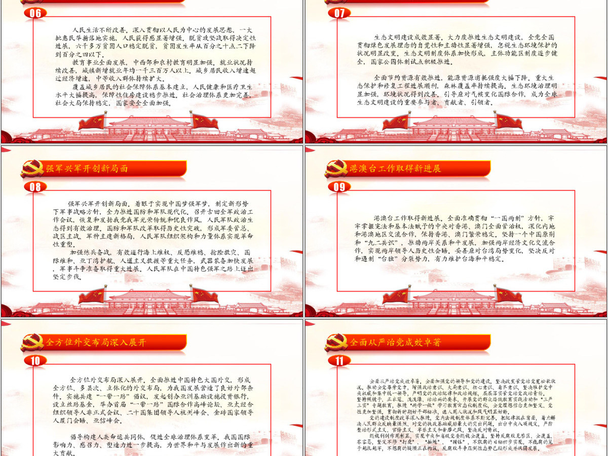 完整大气内容学习党的十九大报告精神PPT 完整大气内容学习党的十九大报告精神PPT