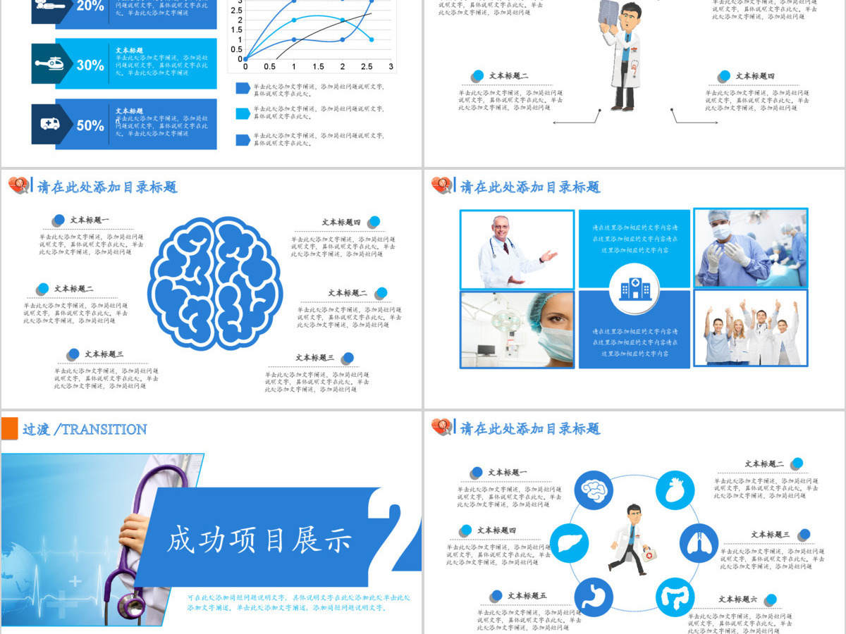 医疗医学总结计划项目汇报ppt模板