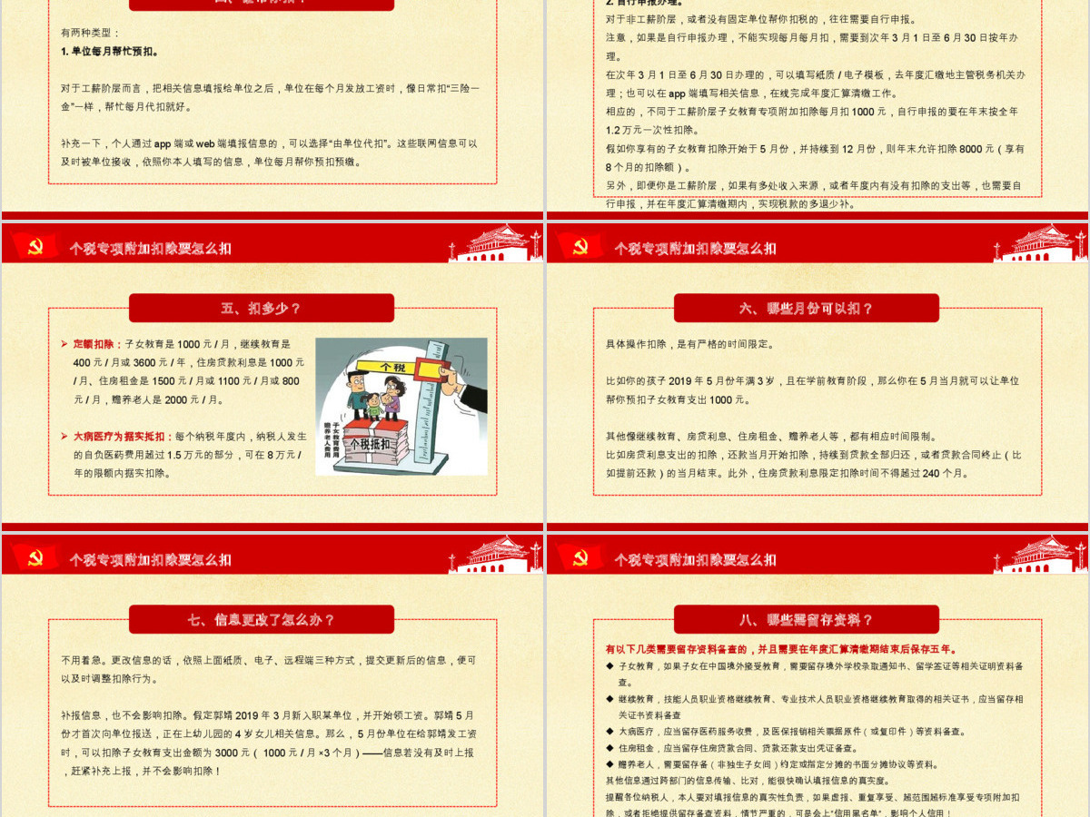 原创新个税改革解读个人所得税专项附加扣除暂行办法ppt-版权可商用