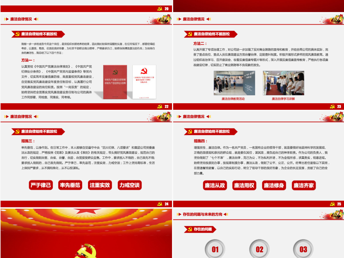 2021年终党委组织述职述廉报告PPT模板幻灯片