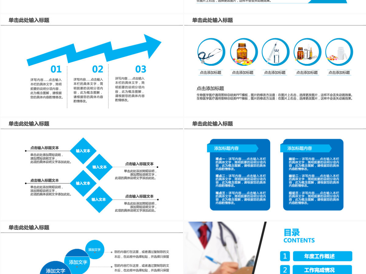 蓝色医学医疗年度总结汇报ppt模板 蓝色医学医疗年度总结汇报ppt模板