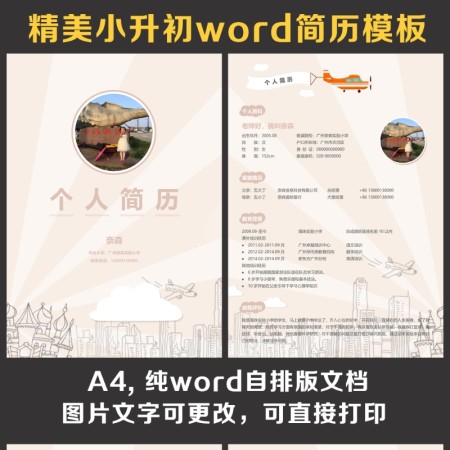 小升初简历