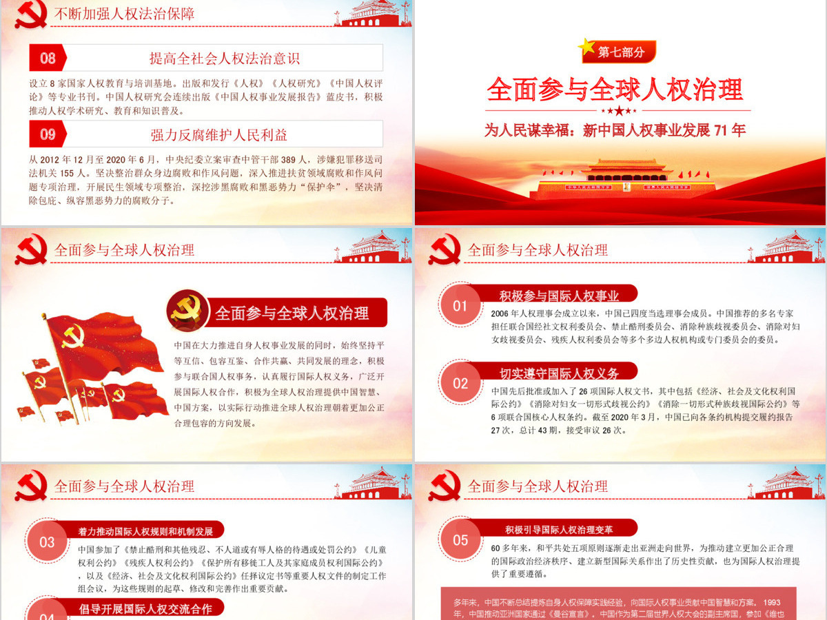 原创为人民谋幸福新中国人权事业发展70年PPT