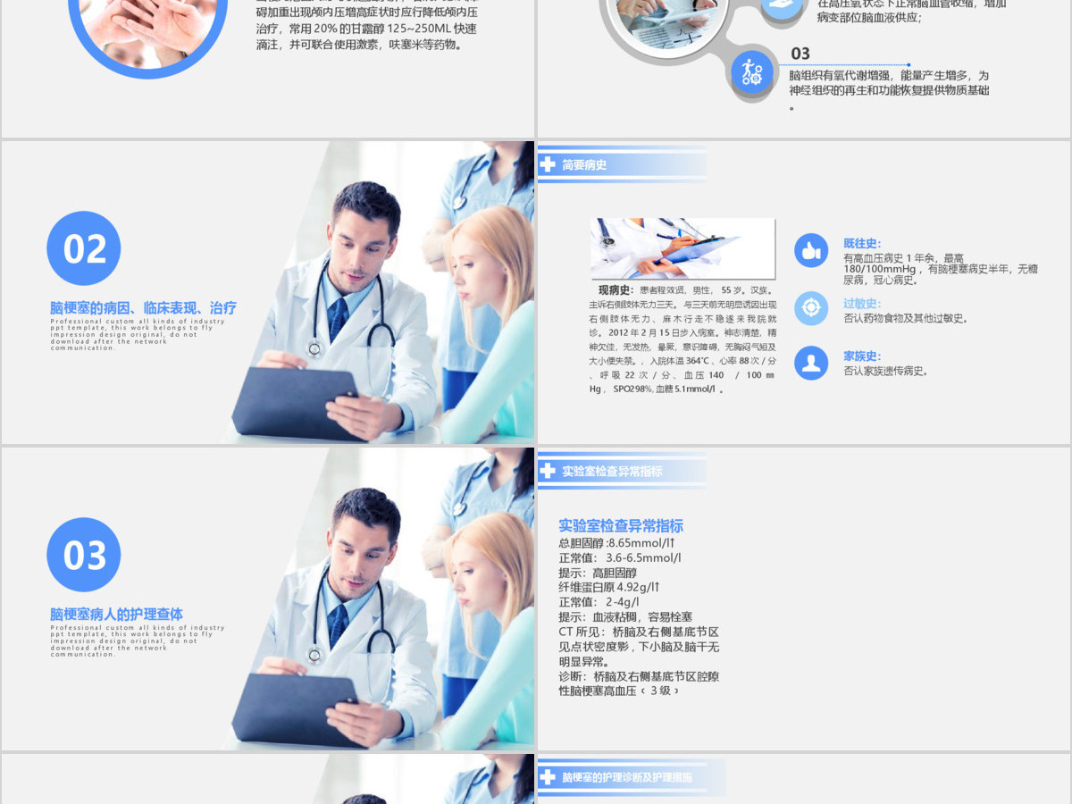 脑梗塞的护理查房脑梗塞的护理查房动态PPT模板