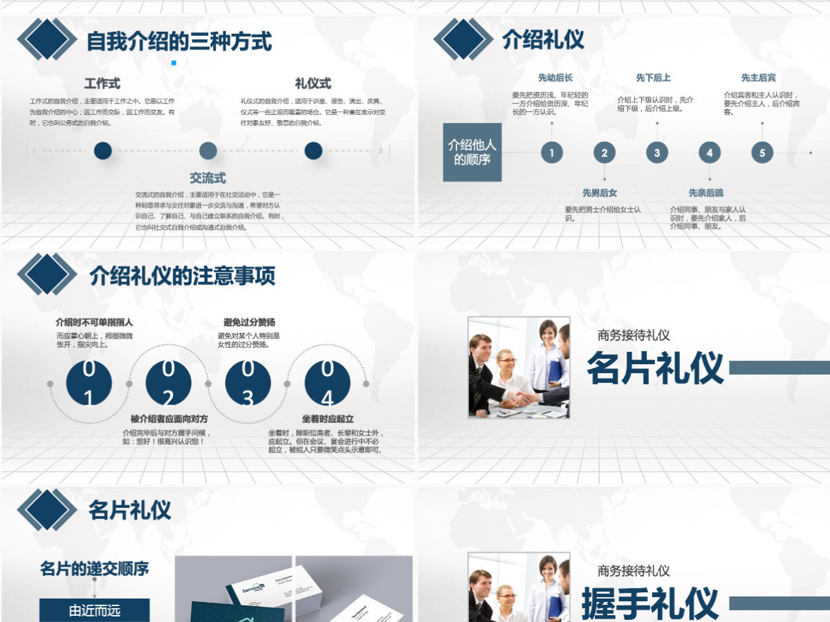 商务礼仪商务接待培训ppt