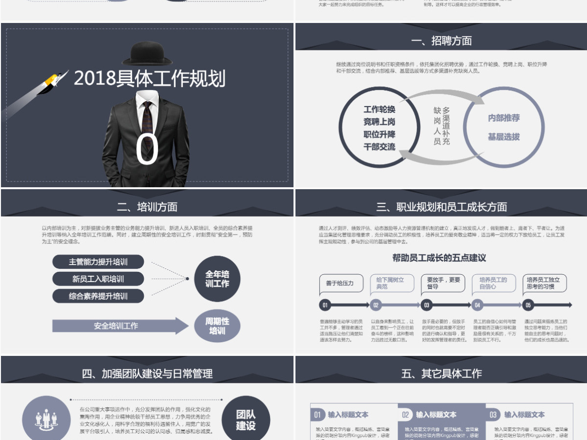 框架完整的人力资源部行政部工作总结PPT