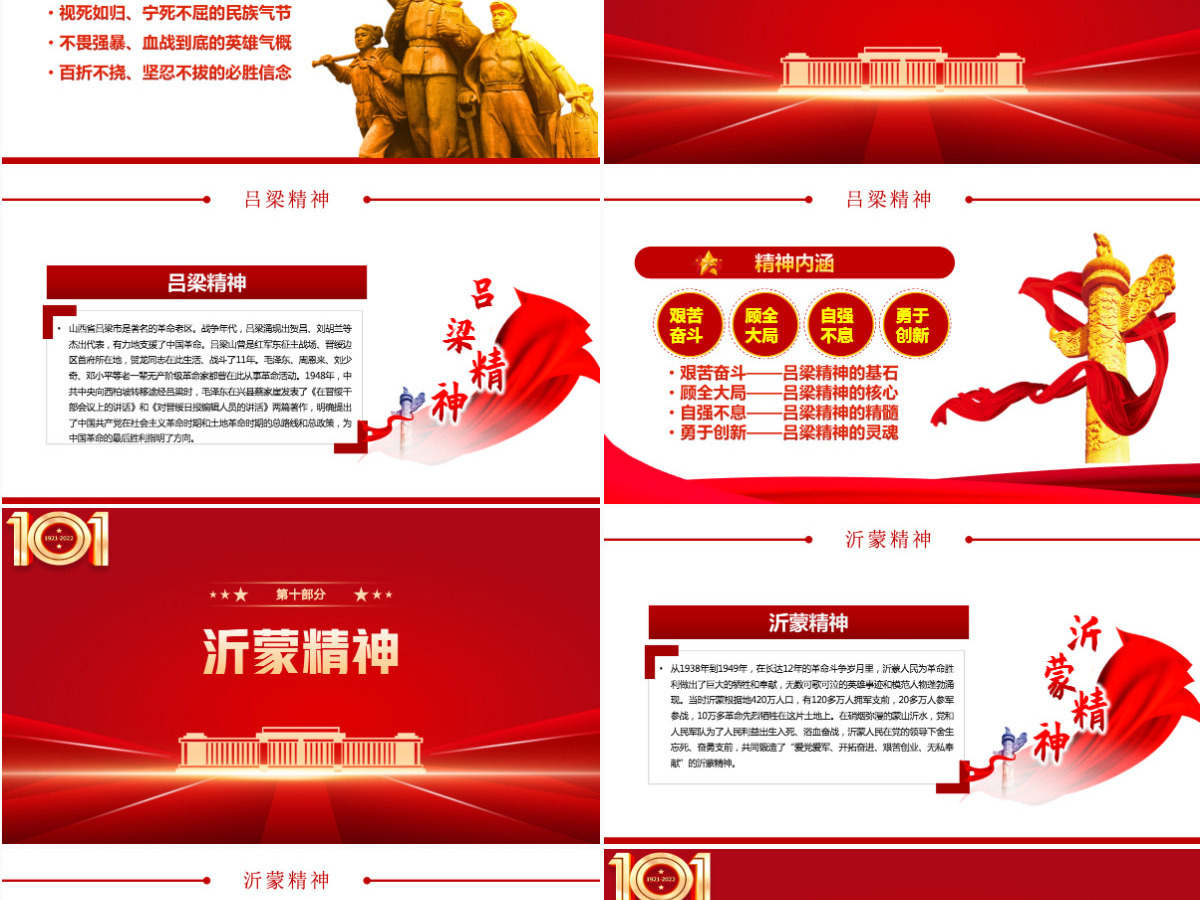 弘扬革命精神牢记使命担当红色党政风七一建党节庆祝中国共产党成立101周年专题党史学习教育党课课件模板PPT 弘扬革命精神牢记使命担当红色党政风七一建党节庆祝中国共产党成立101周年专题党史学习教育党课课件模板PPT