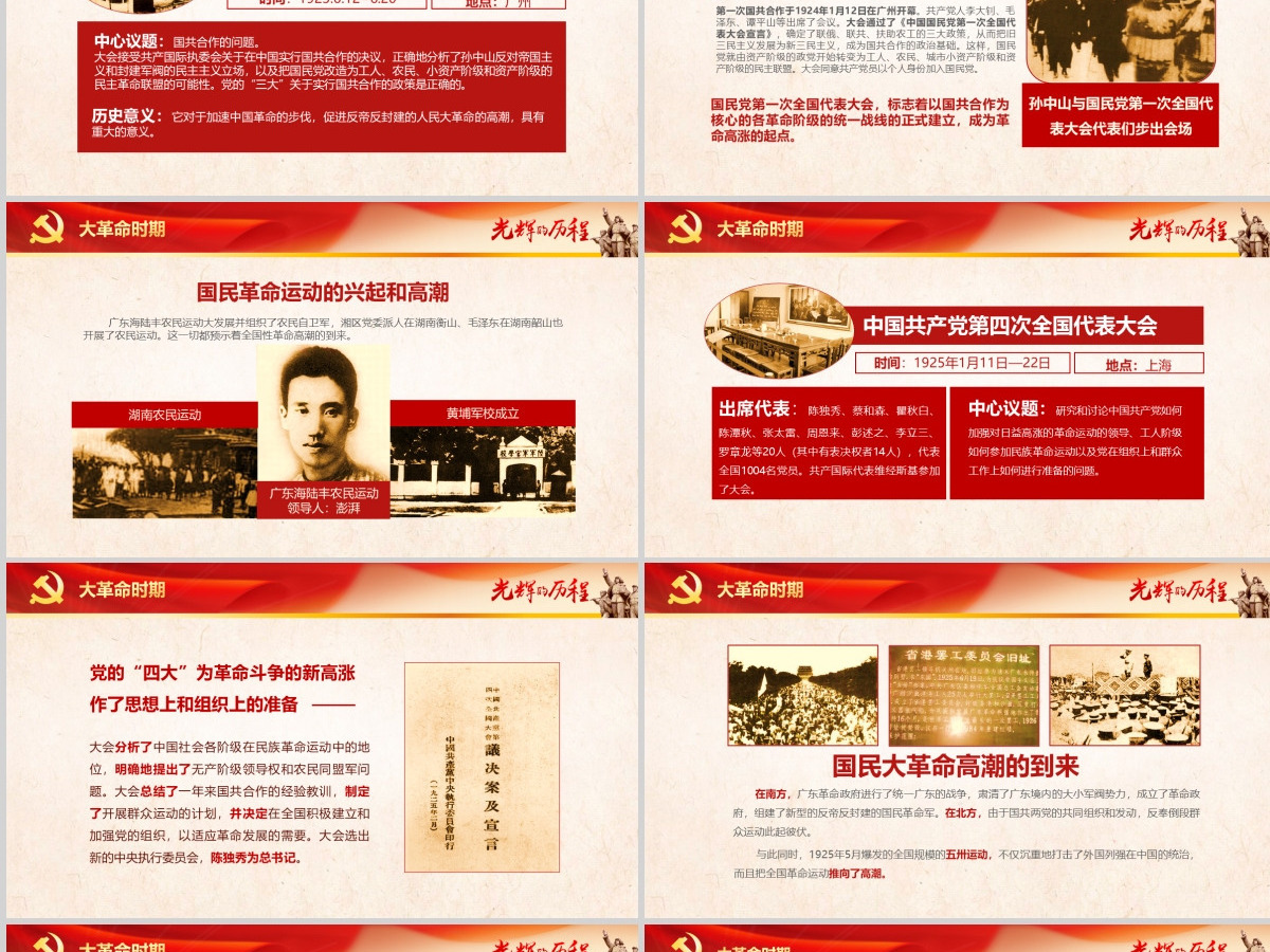 中国共产党建党PPT模板--含讲稿