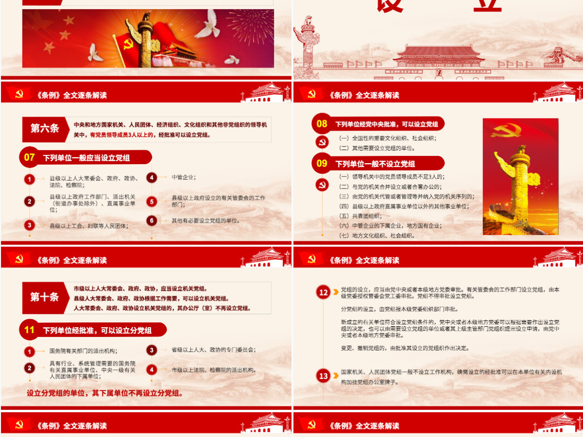 原创中国共产党党组工作条例学习解读党课PPT
