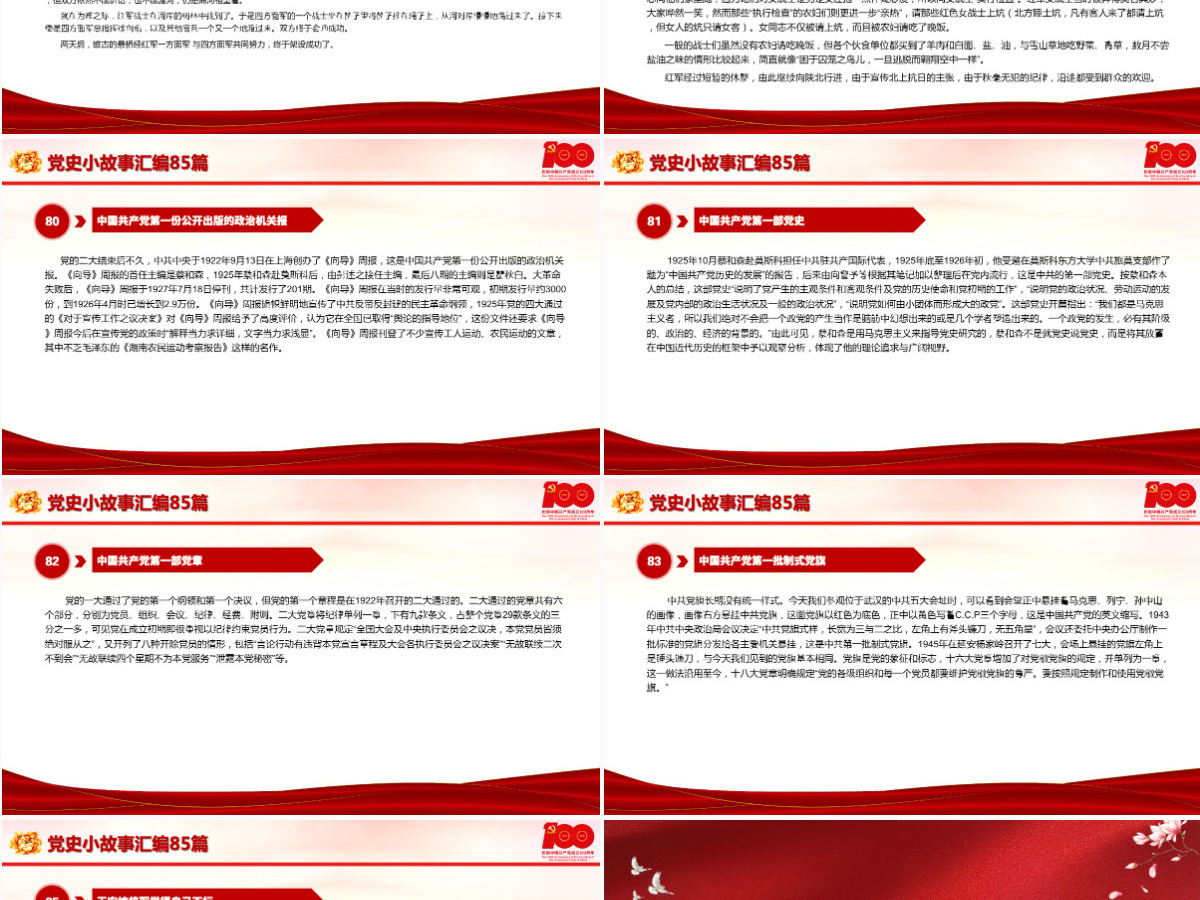 1921-2021党史小故事汇编85篇PPT中小学生学党史红色教育专题党课PPT模板-含讲稿 1921-2021党史小故事汇编85篇PPT中小学生学党史红色教育专题党课PPT模板-含讲稿
