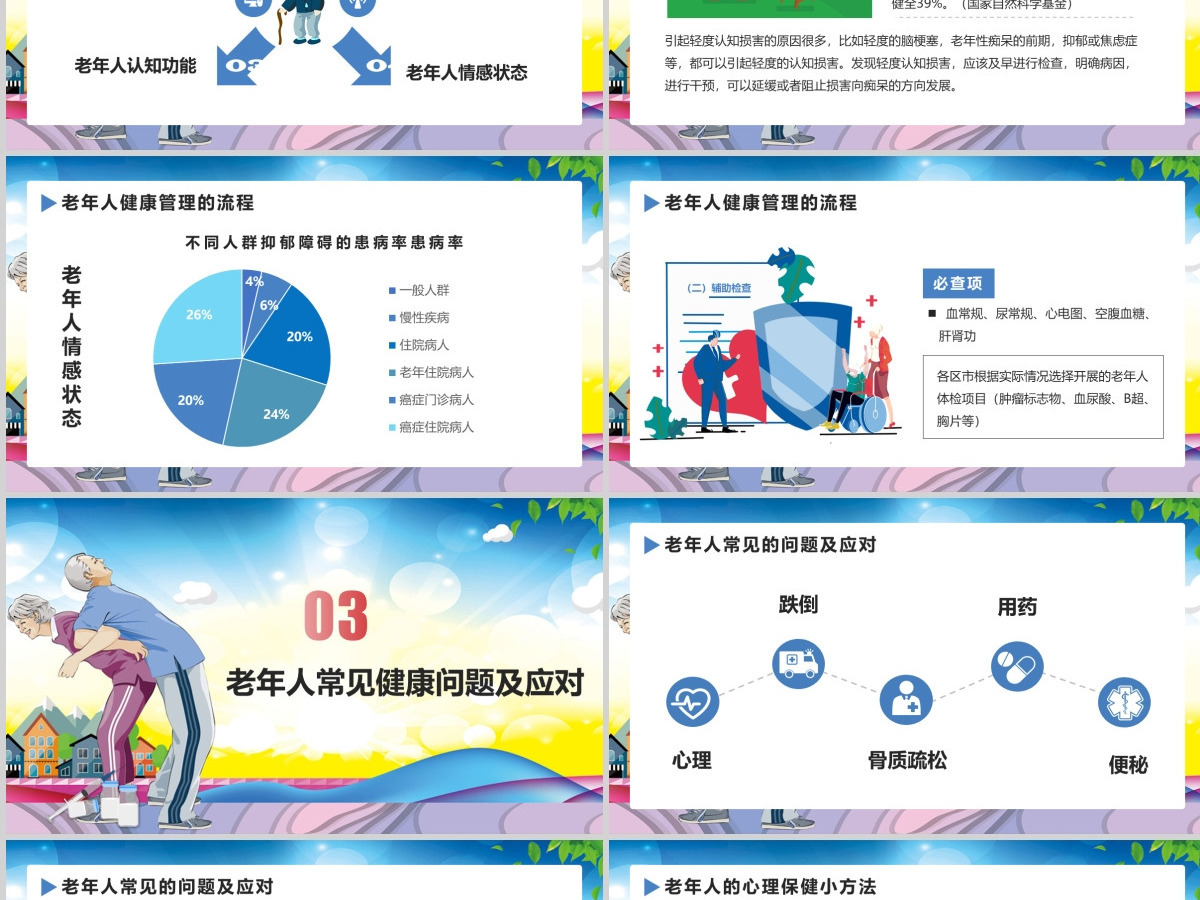 老年人健康管理知识关爱老人PPT