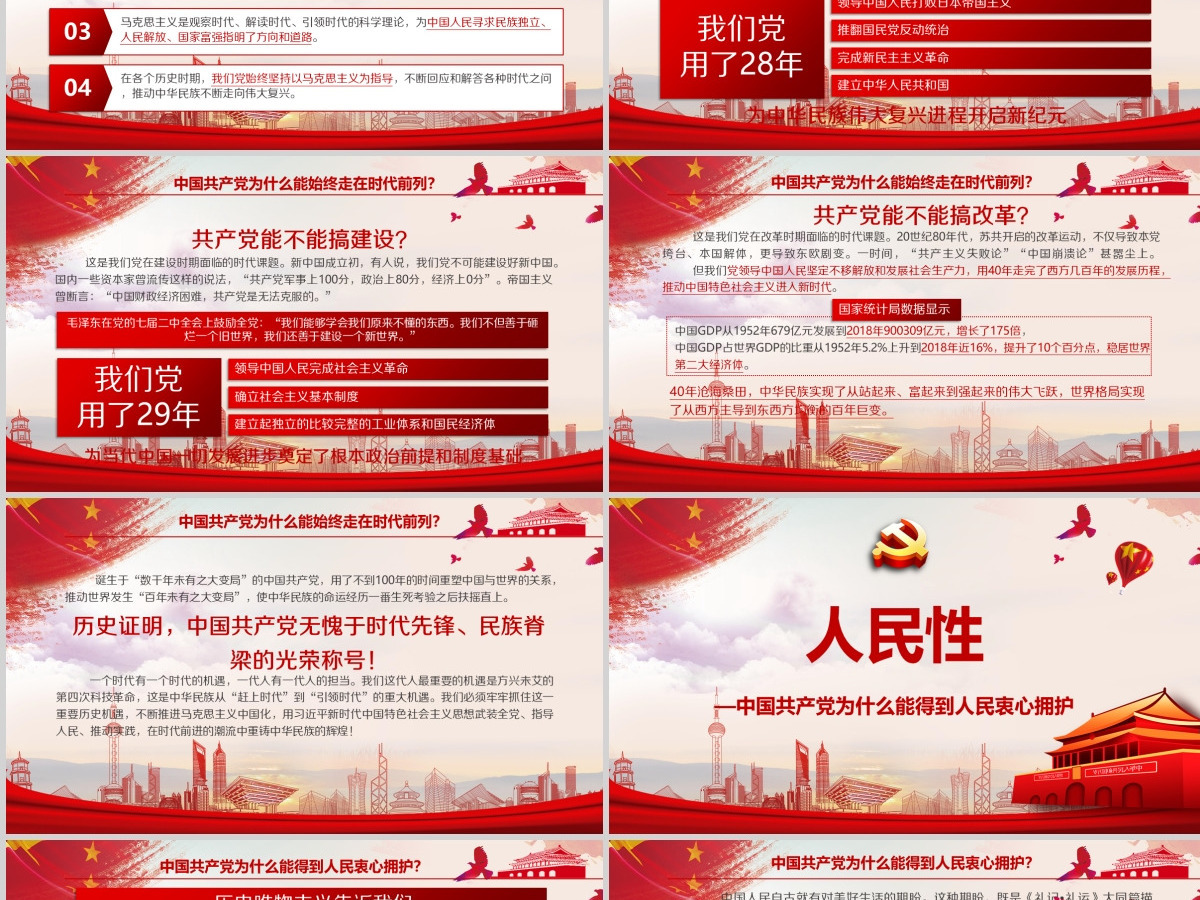 开展不忘初心牢记使命-百年大党何以风华正茂教育专题党课PPT模板