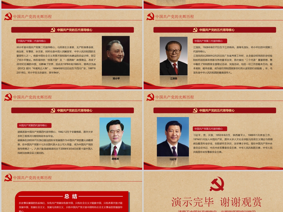 党的光辉历程教育培训学习建党节PPT模板-含讲稿