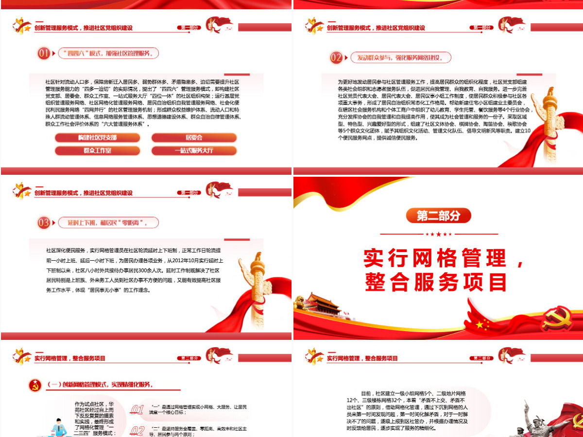 社区特色亮点简洁实用打造社区特色亮点精心服务社区居民工作汇报PPT-含讲稿