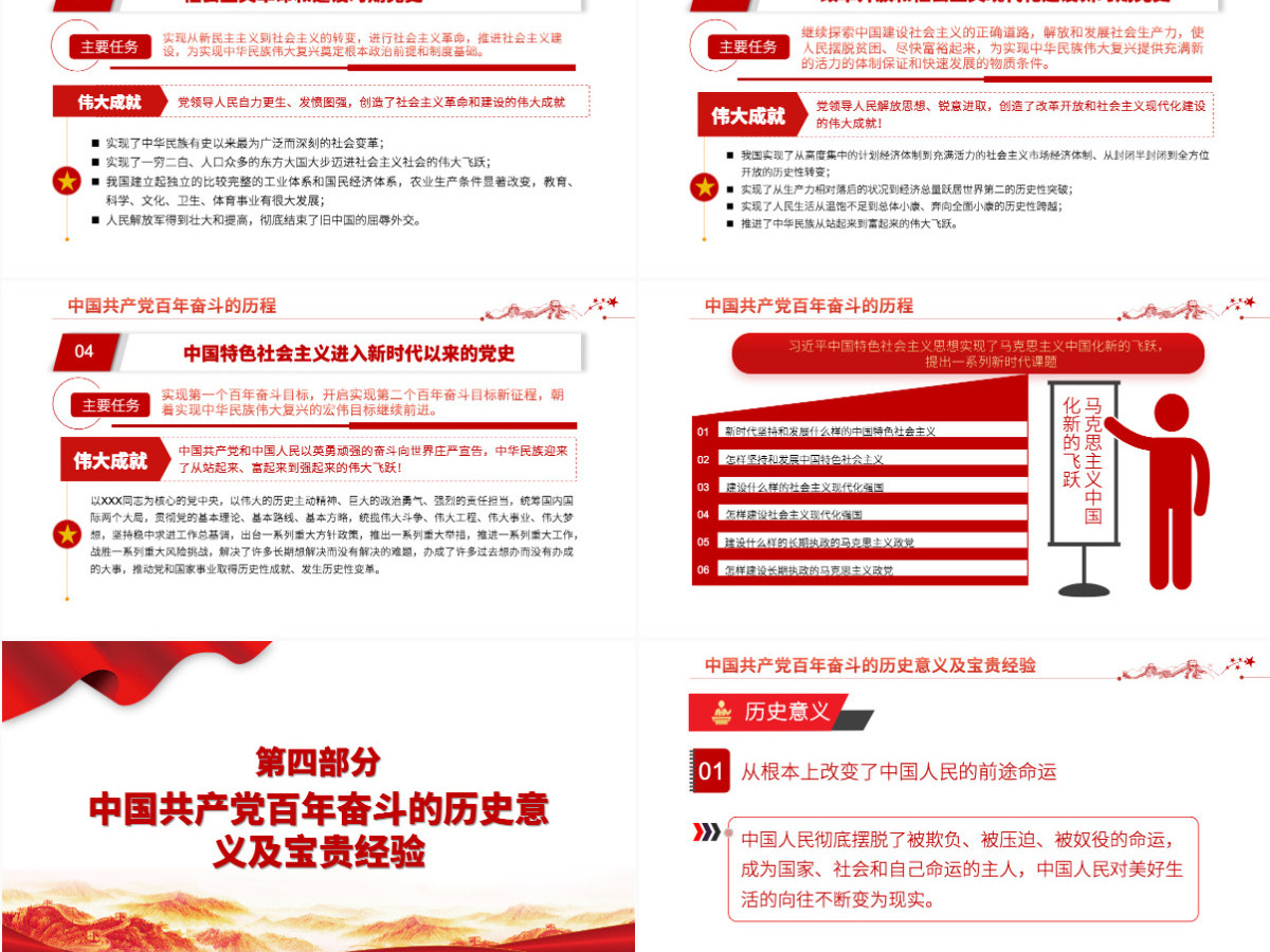 六中全会深入解读十九届六中全会会议精神及其公报全文内容党员学习党课课件PPT-含讲稿 六中全会深入解读十九届六中全会会议精神及其公报全文内容党员学习党课课件PPT-含讲稿