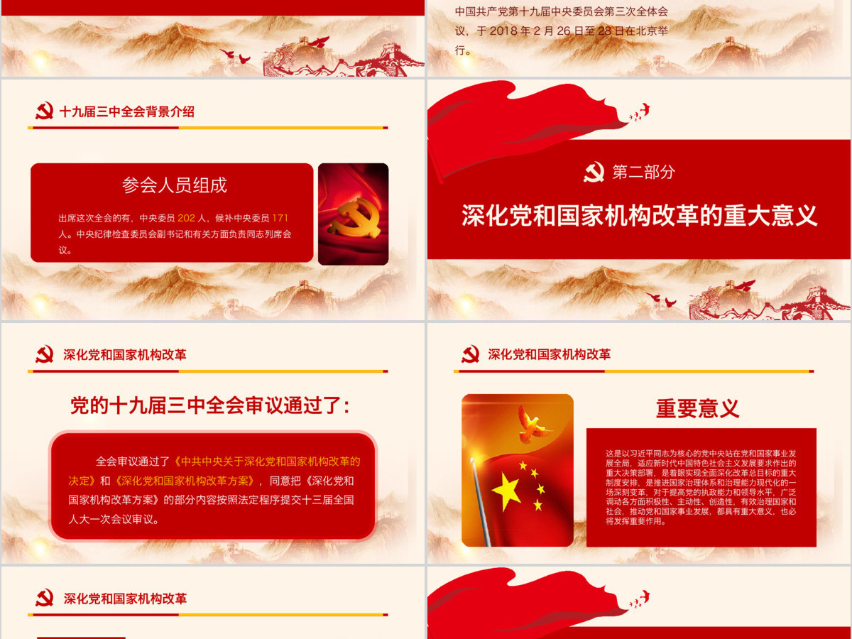 2019十九届三中全会PPT模板