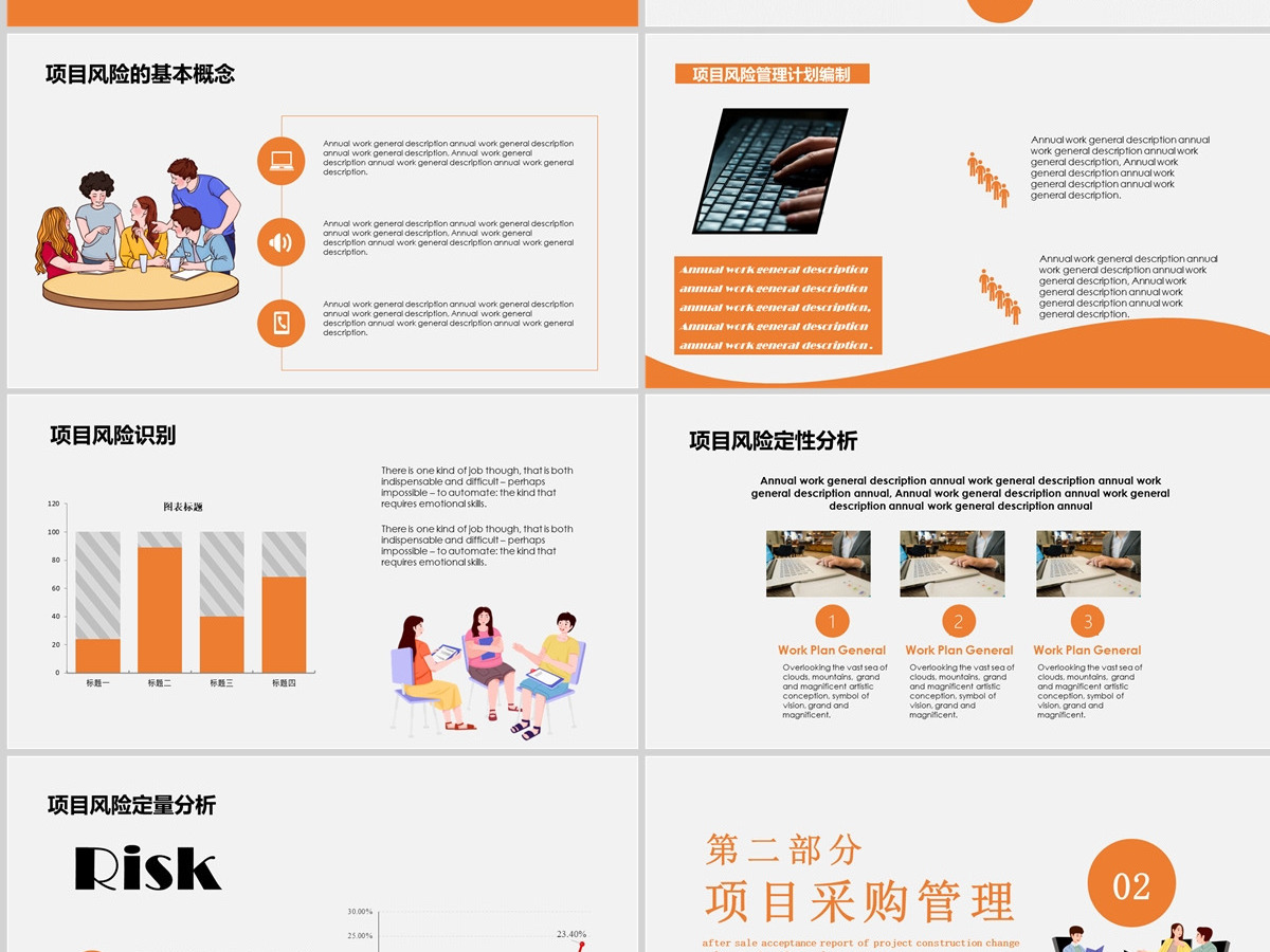 橙色项目管理操作实务项目管理实务课件培训教材通用PPT模板 橙色项目管理操作实务项目管理实务课件培训教材通用PPT模板