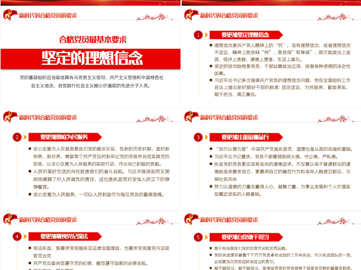 做新时代合格党员以优异成绩迎接党的二十大召开红色党政风党员干部学习辅导微党课课件PPT-含讲稿 做新时代合格党员以优异成绩迎接党的二十大召开红色党政风党员干部学习辅导微党课课件PPT-含讲稿