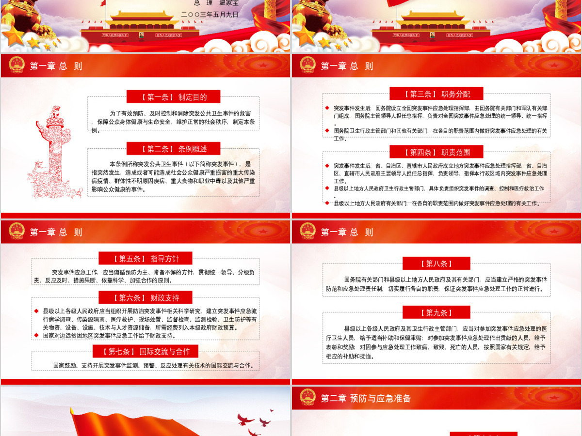 原创疫情党课学习解读突发公共卫生事件应急条例PPT设计 原创疫情党课学习解读突发公共卫生事件应急条例PPT设计