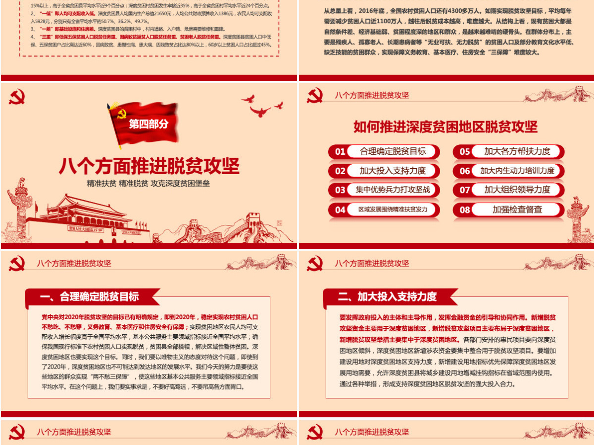 精准扶贫精准脱贫坚决打赢脱贫攻坚战PPT