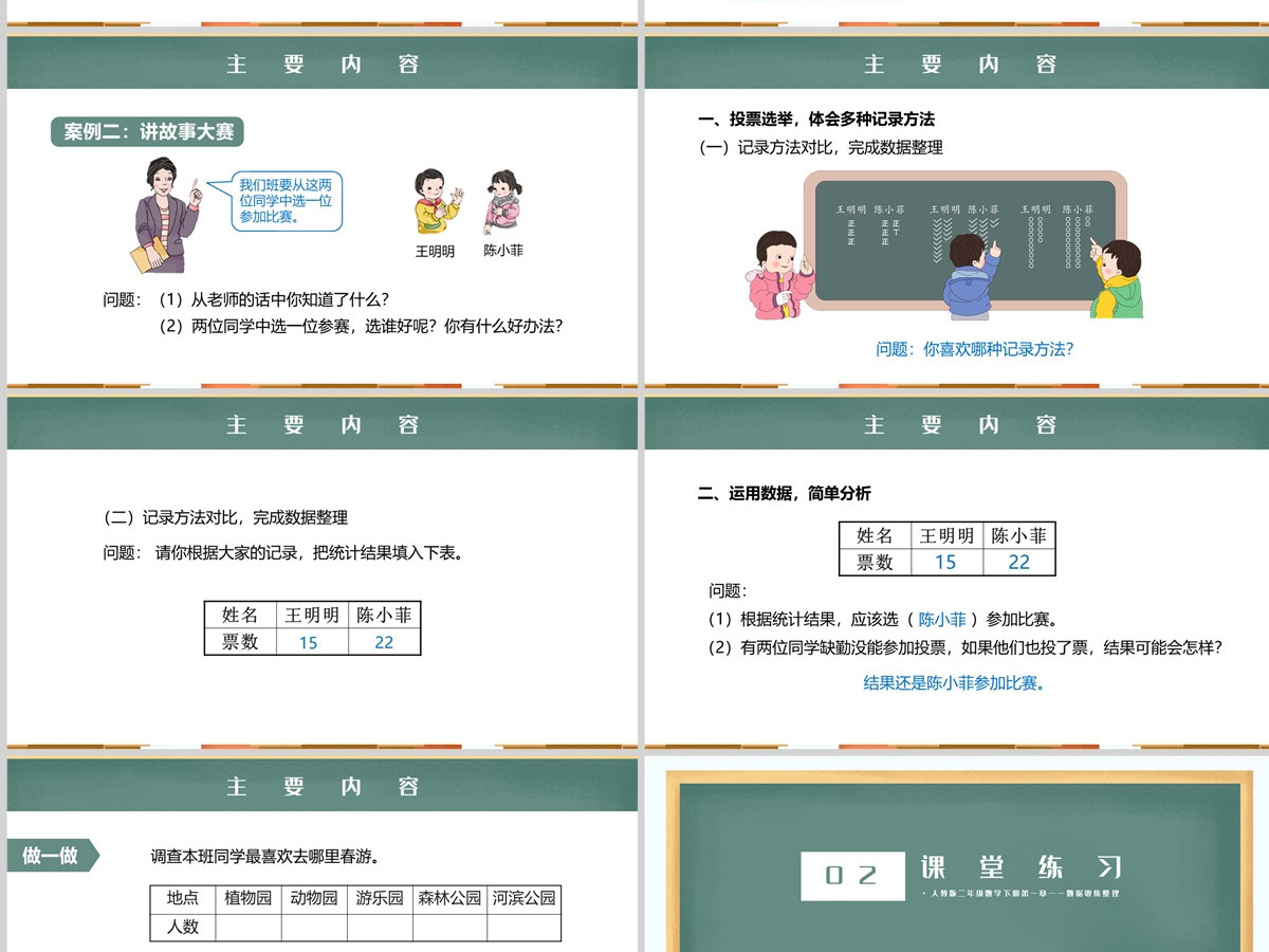 二年级数学下册第一课《数据收集整理》PPT-含教案 二年级数学下册第一课《数据收集整理》PPT-含教案