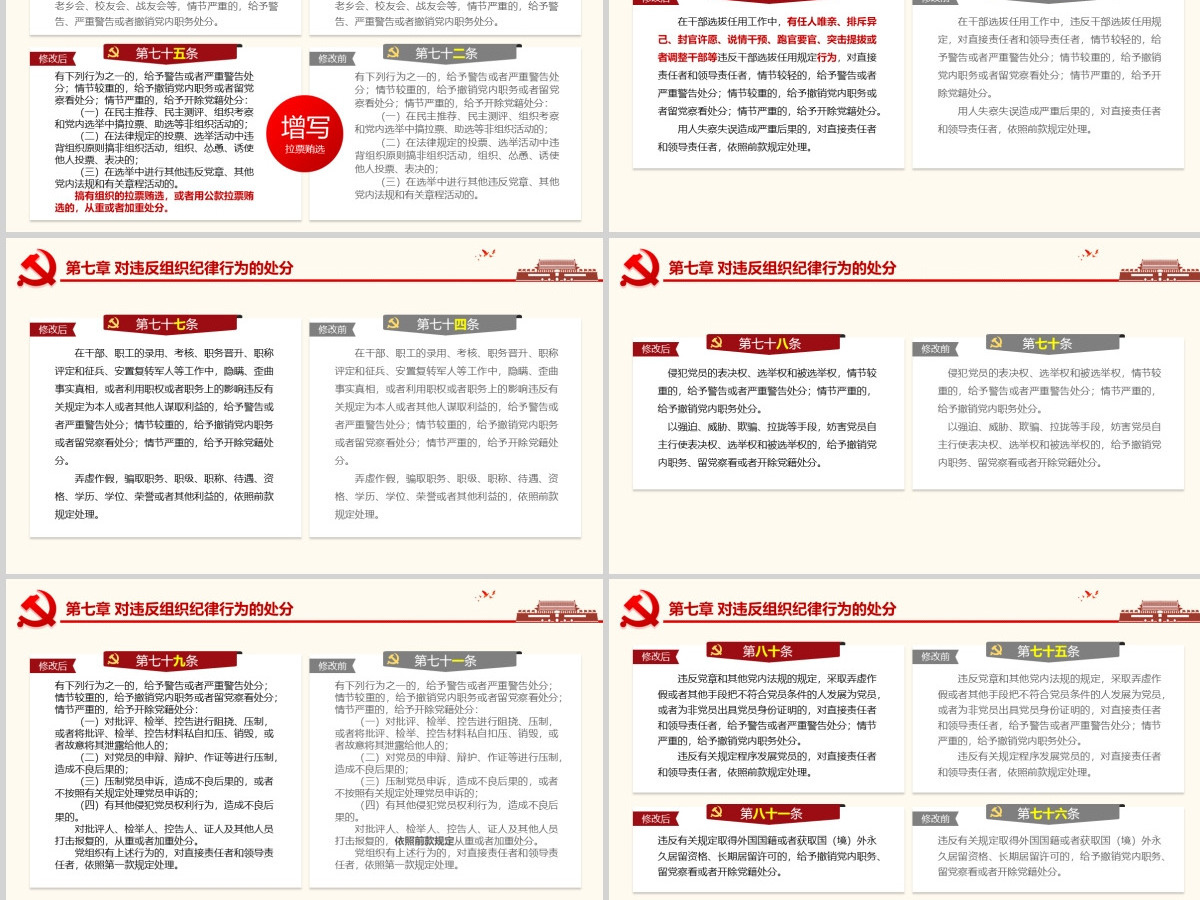 2019黄色处分条例PPT模板-含讲稿